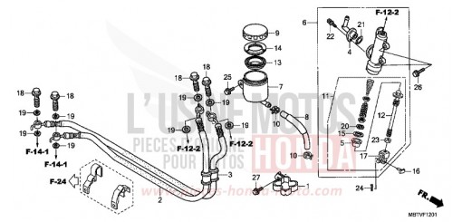 REAR BRAKE MASTER CYLINDER (XL1000VA) XL1000VAB de 2011